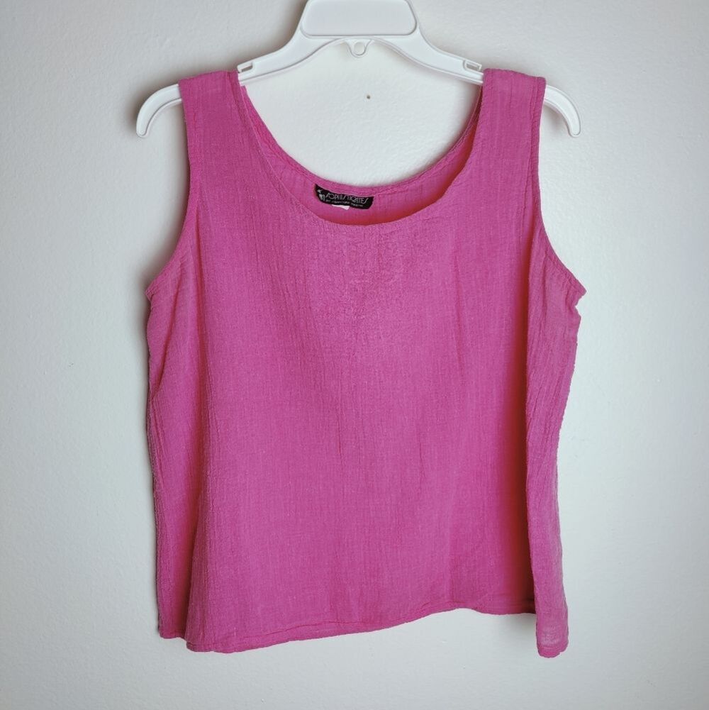 VTG 90s Sophisticates Jonathan Martin Pink Relaxed Fit Lightweight Tank, L